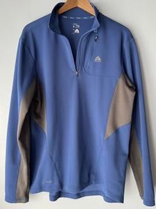Nike ACG Fit Dry Dri-Fit Mens Medium Blue Gray Long Sleeve 1/4 Zip Pullover